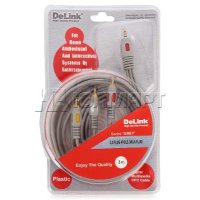   DeLink 3,5 4 pin - 3RCA 3 , Grey,  [3838]