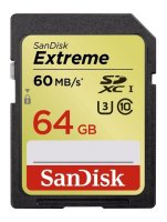   Sandisk Extreme microSDXC Class 10 UHS Class 3 60MB/s 64GB