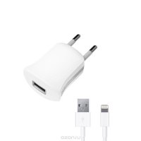 Deppa   Ultra 2xUSB 8-pin for iPhone / iPod White 11356 