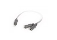   Techlink 3.5 St pl - 2 x 3.5 St skt. Y lead, 30cm 3.5mm Stereo )