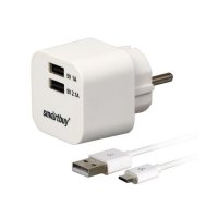 Smartbuy   Volt Combo 2xUSB 3.1A + MicroUSB SBP-2150 White