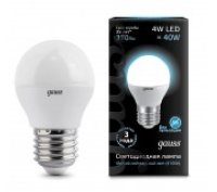   Gauss LED Globe 4W E27 4100K EB105102204