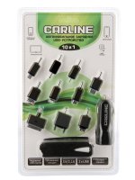   CARLINE 10 in 1 2xUSB 1A/2.1A 12/24V Black