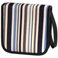 Stripes CD/DVD Nylon Wallet 32, blue