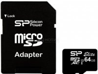   Silicon Power microSDHC 64Gb Class10 SP064GBSTXBU1V10-SP + adapter