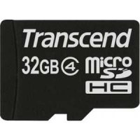   MicroSDHC 32GB Class4 Transcend   (TS32GUSDC4)