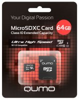   QUMO MicroSDHC 64GB Class 10