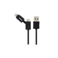  USB 2.0 (AM) -) Micro USB + Apple Lightning, 1.0m, Energizer (LCAEHUSYDUAL2)