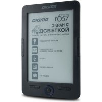   Digma r657 (Black) (6",mono,1024x768,4Gb,FB2/PDF/DJVU/RTF/CHM/EPUB/JPG/BMP/MP3/OGG