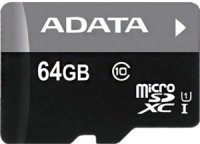   ADATA Premier (AUSDX64GUICL10-ROTGMBK) microSDXC Memory Card 64Gb UHS-I U1+ microSD--)O