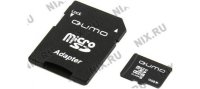   Qumo (QM16GMICSDHC6) microSDHC 16Gb Class6 + microSD--)SD Adapter