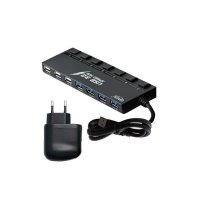  Ginzzu GR-388UAB USB 3.0/2.0 7 port + adapter