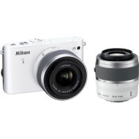  Nikon 1 J3 Kit 10-30 mm F/3.5-5.6 VR, 30-110 mm F/3.8-5.6 VR White