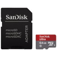 - microSDHC 64  Sandisk Ultra Imaging, Class 10/ UHS-1 + SD adapter ( SDSDQUIN-064G-G4 )