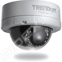 TRENDnet (TV-IP342PI) Outdoor 2MP PoE Day/Night Dome Network Camera (LAN, 1920 x 1080, f=3-9mm, micr