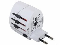    World Adapter EVO 2xUSB White