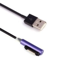  Ainy Magnetic Charging Cable -  for Sony Xperia Z1 / Z2 / Z3 Black-Violet