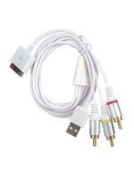   Oxion 30-pin M - USB/3 RCA M Adapter 15cm OX-ADP006WH White