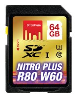   64Gb - Strontium NITRO PLUS - Secure Digital HC UHS-I U3 Class 10 SRP64GSDU1