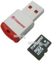   8Gb - Transcend - Micro Secure Digital HC Class 6 TS8GUSDHC6-P3 c - (