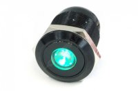  Lamptron Vandal Resistant Illuminated Switch(Momentary)+cable ( Dot Type) 19mm/BlackHousing/G