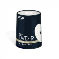 DVD-R TDK 4.7Gb 16x, 100 ., Photo Print, CakeBox (T19915)