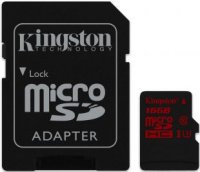   Kingston (SDCA3/16GB) microSDHC Memory Card 16Gb UHS-I U3 microSD--)SD Adapter