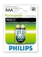  Philips HR03-2BL AAA, 1000 /, 2 .