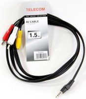   3.5 Jack (M)/3 RCA (M) Telecom (TAV4545-1.5M)