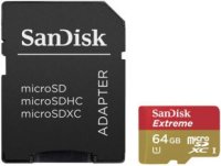   MicroSD 64Gb SanDisk Extreme (SDSQXNE-064G-GN6AA) microSDXC Class 10 UHS-I U3 +