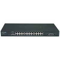  TRENDnet (TEG-S2600i) Stackable SNMP Switch (24port 10/100Mbps +2port 1000Mbps/Mini-GBIC,