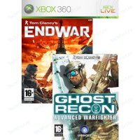   Microsoft XBox 360 Tom Clancy"s Ghost Recon Advanced Warfighter 2 + End War (,  