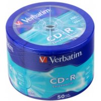  CD-R Verbatim 700 Mb, 52x, Cake Box (50), DL+, Full Ink Printable (50/200)