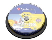  DVD+RW Verbatim 1.46Gb 4x 8cm Cake Box Photo Printable (10 ) (43641)