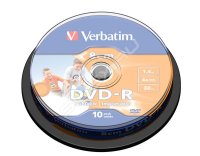  DVD-R Verbatim 1.46Gb 4x 8cm Cake Box Printable (10 ) (43573)