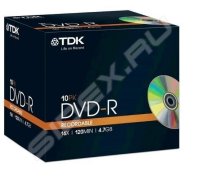  DVD-R TDK 4.7Gb 16x, 10 ., Jewel Case (T19408)