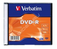  DVD-R Verbatim 4.7Gb 16x Single slim case (1 ) (43547)