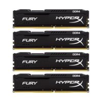   Kingston HX426C15FBK4/16 16GB DDR4 DIMM Kit of 4 HyperX FURY DDR4, 16, PC4-21300, 2666