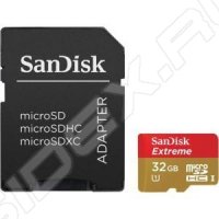   SanDisk Extreme (SDSQXNE-032G-GN6AA) microSDHC Memory Card 32Gb UHS-I U3 + microSD--) S