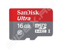   microSDHC SanDisk Ultra 16GB Class10 UHS-I (U3) Android (SDSDQUAN-016G-G4A)