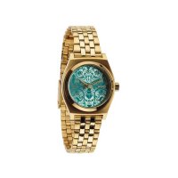   Nixon Small TIME Teller Gold-Blue Beetlepoint