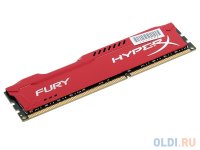   Kingston HyperX Fury DDR3 8Gb, PC15000, DIMM, 1866MHz (HX318C10FR/8) Red Series C