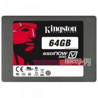   64GB Kingston SSDNow V200, 2.5", SATA III, [R/W - 260/100 MB/s], (  