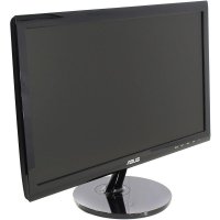  19.5" ASUS VS207T-P Black LED, 1600x900, 5ms, 250 cd/m2, ASCR 80M:1, D-Sub, DVI-D (HDCP), 1W