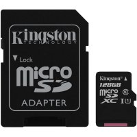   128Gb - Kingston Micro Secure Digital HC Class10 UHS-I SDCS/128GB