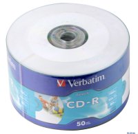  CD-R 80min 700Mb Verbatim 52x Shrink/50 Ink Print 43794