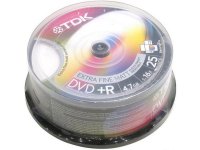  DVD+R 4.7Gb TDK 16x 25  Cake Box Printable