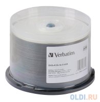  DVD+R Verbatim 8,5 GB 8x CB/50 Double Layer Ink Print EXP