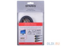  3xRCA/3xRCA 1.8  Belsis SG1116 Sparks GOLD,  (RGB/ (YCrCb/YPrPb) ,