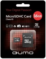   Micro SecureDigital Micro SecureDigital 16Gb HC QUMO class10 (QM16GCR-MSD10-FD-ORG) + U